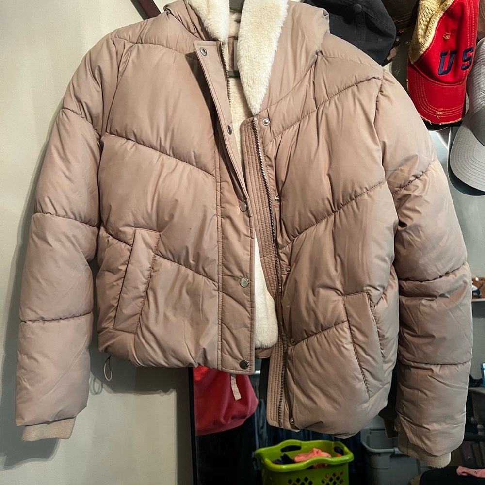 Hollister Cream Fleece Jacket